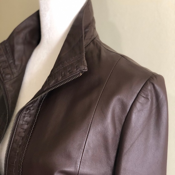 Rem Garson Chocolate Brown Genuine Leather Jackey - Picture 4 of 12